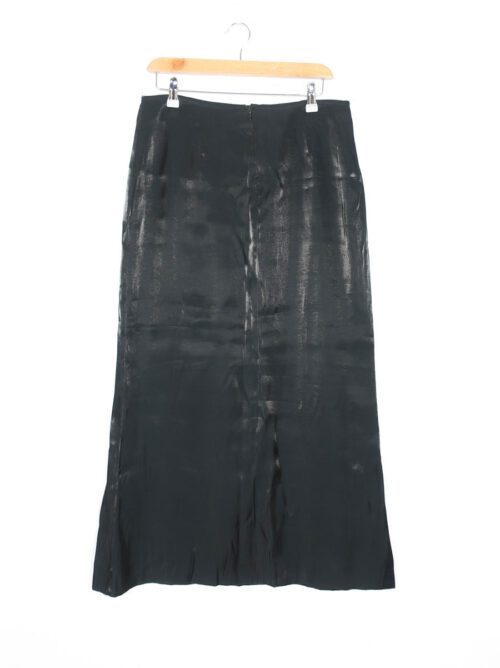 Falda satinada Conjunto top-falda negro T-L